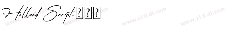 Holland Script字体转换